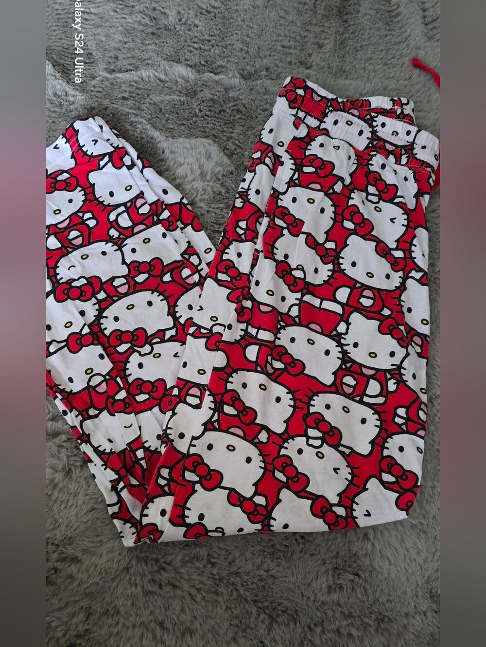 Hello Kitty Women's Pajama Pants Red White Sanrio Hybrid Apparel Size S